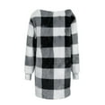 thumbnail image 4 of Sriper Womens Sherpa Fleece Lined Hoodie Jacket Plaid Flannel Zip Up Hooded Long Cardigan Coats for Thick Warm Hooded Hoodie Winter Coat Jacket Fall Outfits 2024 Casual, 4 of 4