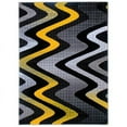 thumbnail image 2 of Handcraft Rugs - Yellow/Gray/Silver/Black/Abstract Area Rug Modern Contemporary Zigzag Crisscross Wave Design, 2 of 8