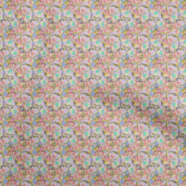 oneOone Cotton Jersey Lavender Fabric Abstract Craft Projects Decor Fabric Printed By The Yard 58 Inch Wide