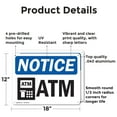 thumbnail image 2 of (2 Pack) ATM OSHA Notice Sign 18 Inch X 12 Inch Indoor / Outdoor Rust-Free Aluminum Metal Signs for Workplace, Workshop, and Construction Site, Made in the USA, 2 of 8