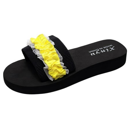 

Cptfadh Slippers For Women Shoes Fashion Women Flowers Beach Breathable Shoes Sandals Home Slipper Flip Flops Flat Shoes