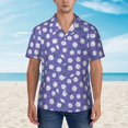 thumbnail image 4 of Lsque Daisies Flowers pattern Hawaiian Shirt for Men, Unisex Summer Beach Casual Short Sleeve Button Down Shirts-Small, 4 of 9