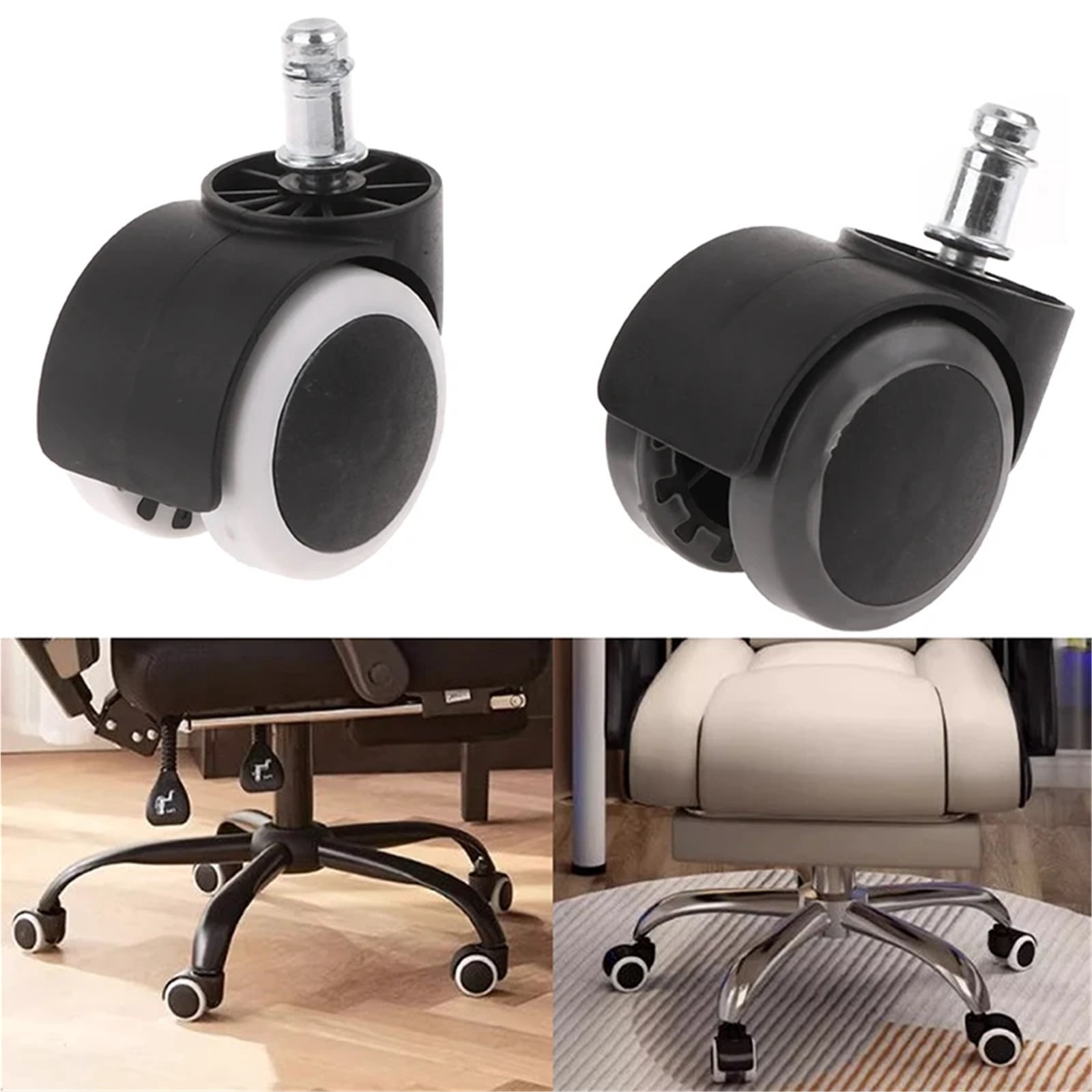 2 Inch Universal Swivel Caster Wheels Replacement Gaming Chair Office Chair Casters Furniture Hardware ,Reliable