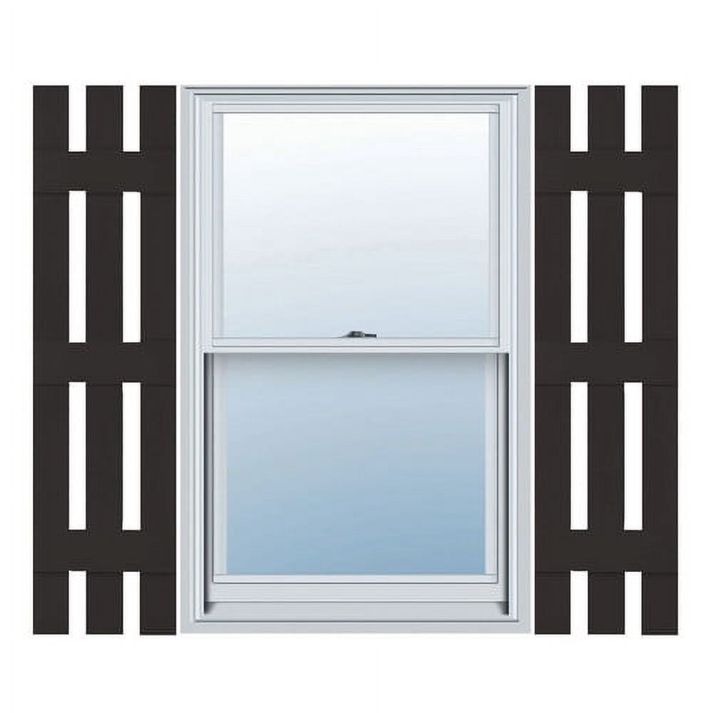 12"W x 51"H Lifetime Vinyl, Standard Three Board Spaced, Board-n-Batten Shutters, w/Installation Shutter-Lok's & Matching Screws (Per Pair), Classic Blue