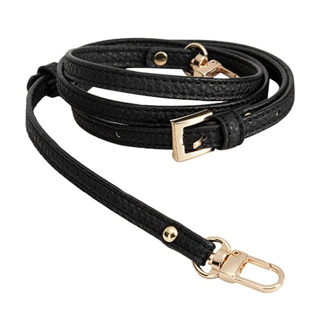 Milaget Adjustable Leather Replacement Strap Handles Purses Straps Handbags Shoulder Bag Black