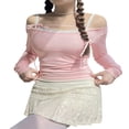 thumbnail image 3 of Blouses pour Femmes à la Mode à Manches Longues et à l'Épaule, 3 of 7