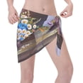 thumbnail image 3 of Kll Still Life Flowers Print Women'S Sarong Coverups Short Bathing Suit Wrap Skirt Beach Wrap Swimsuit Cover Ups, 3 of 7