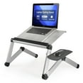 thumbnail image 5 of WorkEZ Cool Adjustable Laptop Cooling Stand with Dual Fans, 3 USB Ports & Mouse Pad – Portable Aluminum Laptop Desk for Bed, Couch, or Standing Workstation (Silver), 5 of 8
