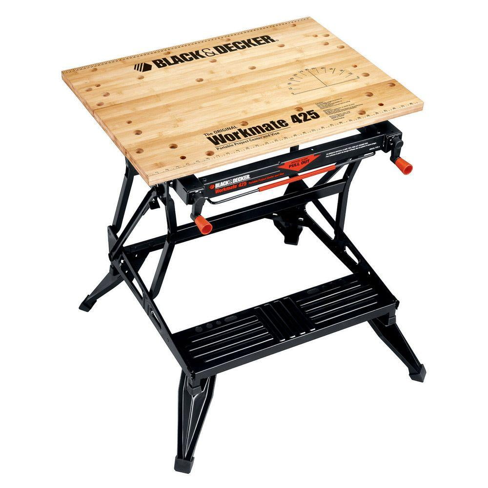 BLACK+DECKER Portable Work Bench and Vise, Heavy Steel, Adjustable
