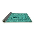 thumbnail image 2 of Ahgly Company Indoor Rectangle Oriental Turquoise Blue Industrial Area Rugs, 2' x 4', 2 of 4