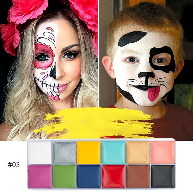 PPHHD—12 Colors Face Body Paint Oil Painting Art Make Up Set Kit