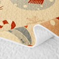 thumbnail image 5 of Erosebridal Cartoon Winter Snowman Twin Quilt Set 2 Pieces,Happy Xmas Twin Coverlet Set,Khaki,1 Bedspread and 1 Pillowcase, 5 of 7