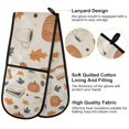 thumbnail image 2 of Yayeee Double Oven Mitt Kitchen Heat Resistant Baking 35" x7" Quilted Glove, Fall Books, 2 of 6