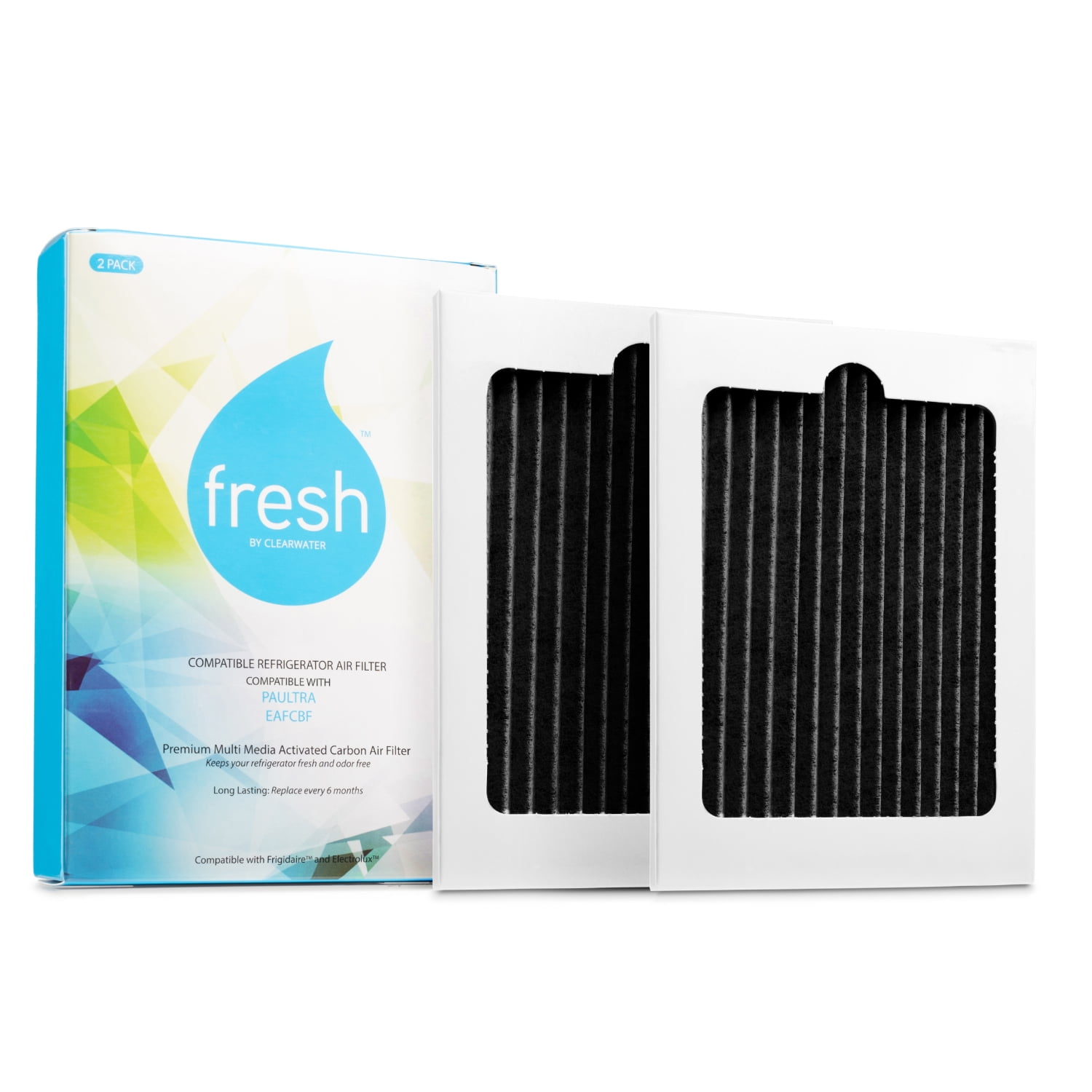 Fresh Replacement Frigidaire Pure Air Ultra PAULTRA Electrolux EAFCBF Air Filter, 2 Pack