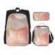 thumbnail image 1 of Disketp Abstract Marble Texture Mochila Estampada de Gran Capacidad con Lonchera y Estuche, Set de 3 Piezas para Estudiantes, 1 of 7