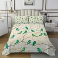 thumbnail image 1 of Erosebridal Green Bird Coverlet Set Queen, Branches Leaves Bedding Set, 3 Pieces, 1 of 5