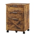 thumbnail image 1 of QinaQin Archivero móvil de madera con cerradura, para home office, organizador debajo del escritorio con ruedas y almacenamiento práctico, 1 of 8