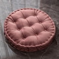 thumbnail image 1 of Nvzi Cojín redondo para el suelo con asa, sólido y grueso, para silla, muy suave y cómodo, para meditación, yoga, sala de estar, sofá, balcón y exterior (rosa, diámetro de 24 pulgadas), 1 of 4