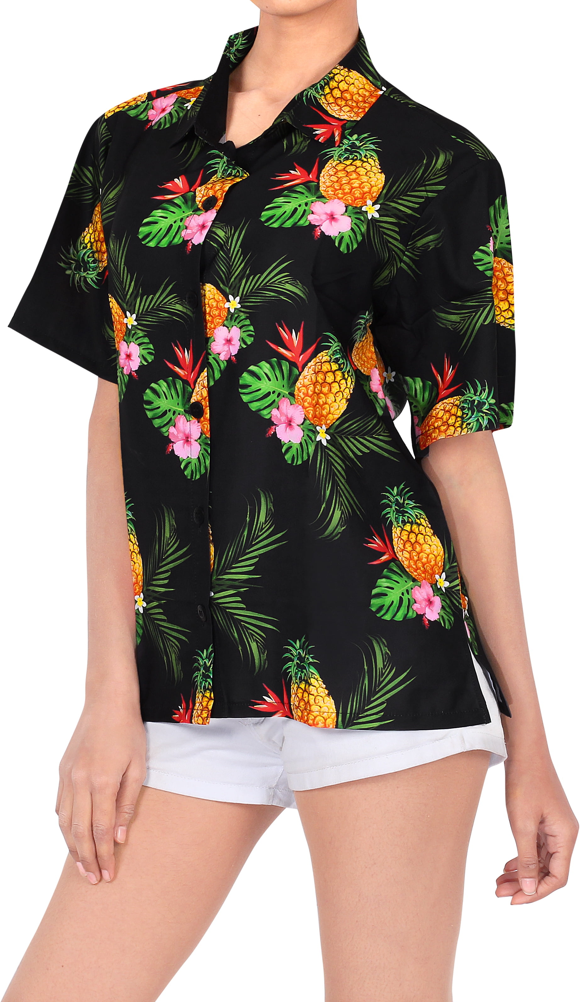 HAPPY BAY - Top Women S to XXL Hawaiian Shirt Beach Blouses Casual ...