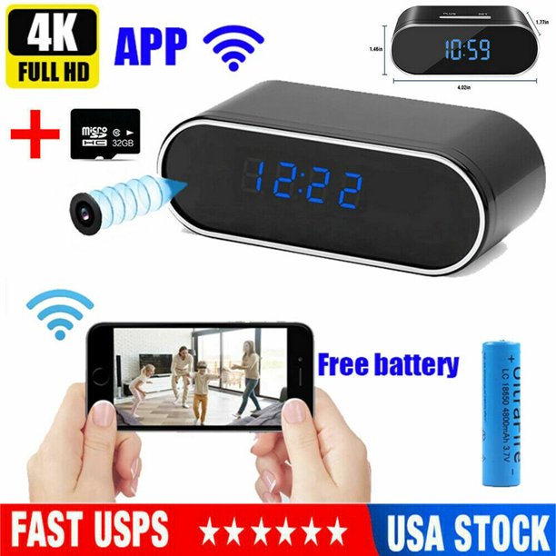 MDHAND Alarm Clock Camera 1080P Wifi Cam Realtime Video Home Security