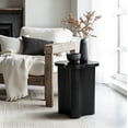 thumbnail image 5 of LuxenHome Black Modern Cloverleaf MDF Wood Side Table, 5 of 6