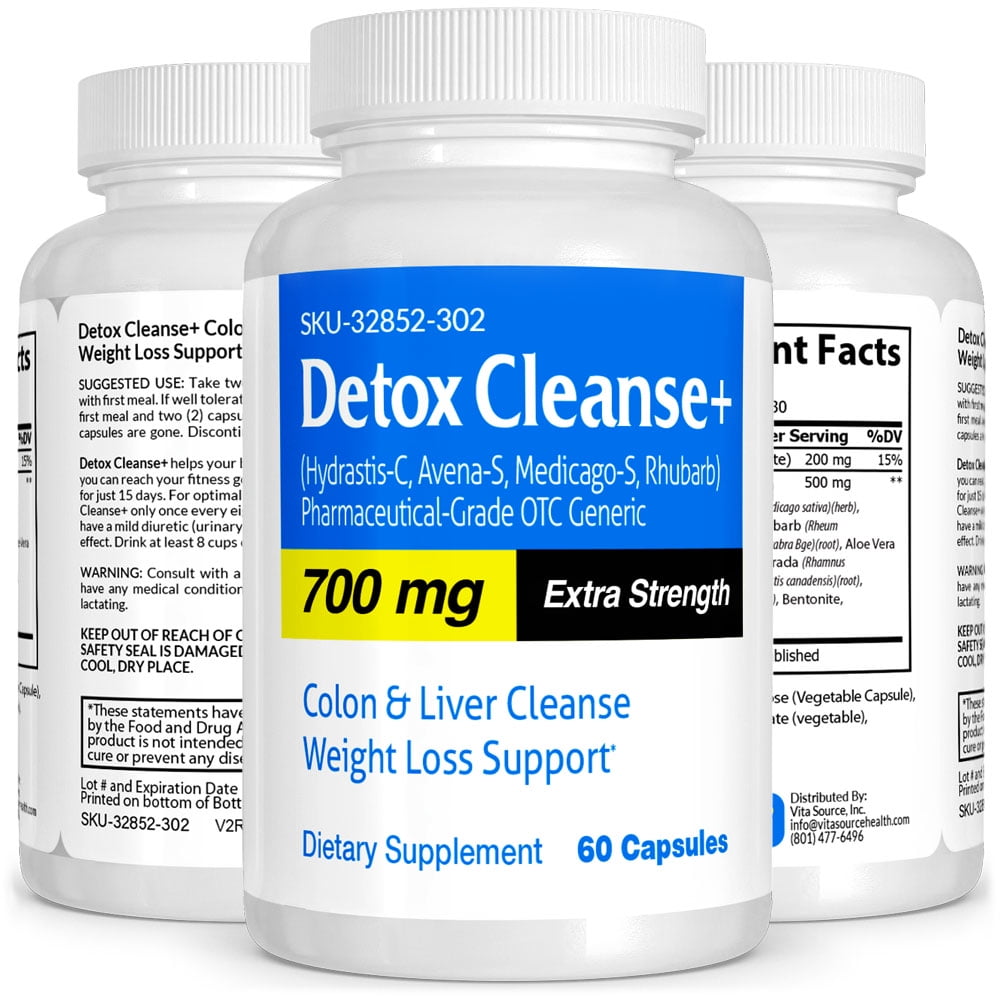 Detox Cleanse Pharmaceutical Grade OTC, Colon Cleanse, Liver Detox, 60