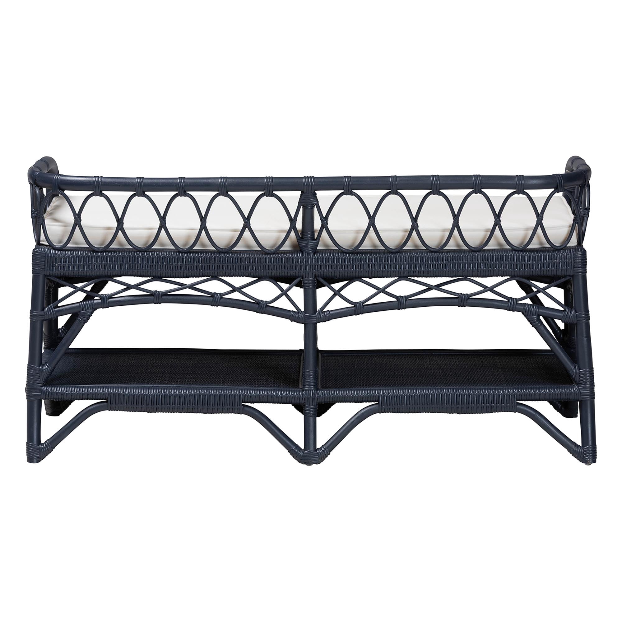 bali & pari Leryn Boho Accent Bench, Navy Blue