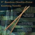 thumbnail image 3 of JubileeYarn 9" Double Point Bamboo Knitting Needles Set | 15 Sizes: 2mm(US0)-10mm(US15) | 5 needles/Size) | Natural Finish, 3 of 6