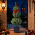 thumbnail image 5 of Leojiow Holiday Snowman Centerpiece With Basin Perfect For Tabletop Holiday Party Centerpieces 80Cm Green, 5 of 7