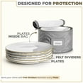 thumbnail image 4 of Sorbus China Storage Containers (Quilted) - Glass & Dish Storage Containers for Transport, Moving, Party - 8 Pc Stackable Plate Storage Set for Dinnerware, Mugs, Cups - Felt Plate Protectors Included, 4 of 6