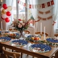 thumbnail image 4 of Christmas Round Placemats Set of 4 Navy Blue Snowman Place Mats Washable Woven Placemat Snowflake Bird Deer Pine Tree Forest Circle Braided Table Mat for Kitchen Dining Table Party Home Decor 15 Inch, 4 of 8