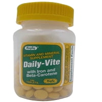 Rugby Daily vitamines et Vite minéraux comprimés avec le fer et le bêta-carotène - 100 Chaque