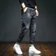 thumbnail image 5 of Pantalones vaqueros para hombre, pantalones harén, pantalones elásticos para hombre, ropa informal elástica, talla XS, tendencia elegante 2024, ropa Y2k 2000, 5 of 5