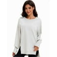 thumbnail image 6 of Womens Oversized Crewneck Long Sleeve Shirts Pullover Sweatshirts, 6 of 7