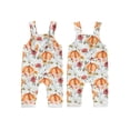 thumbnail image 3 of Aojekbee Baby Halloween Sleeveless Overalls Cute Pumpkin/Ghost Print Full Length Suspender Jumpsuit, 3 of 10