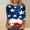Blue, variant on Cavosen Red White and Blue Shirts for Women Petite Independence Day 3/4 Sleeve Round Neck T Shirts USA Star Striped Graphic Shirts Lady XL 4th of July Casual Shirts Red White and Blue Tunic Tees