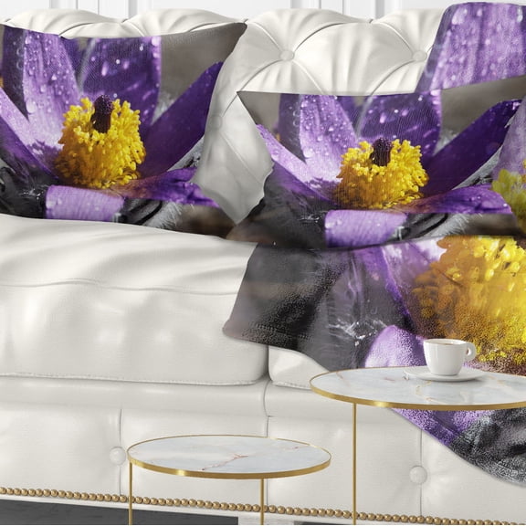 Designart 12" x 20" Yellow Polyester Throw Pillow