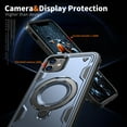 thumbnail image 4 of Rugged Phone Case for Apple iPhone 11, Military Grade Shockproof iPhone 11 Case with Ring Holder, Kickstand, TPU & PC Shell MagSafe Compatible iPhone 11 Cover, Blue, 4 of 5