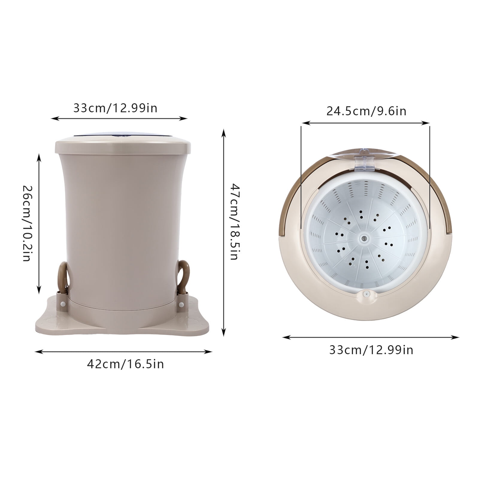 DENEST Portable Washing Machine, 12L Foldable Washing Machine Mini Portable Washer