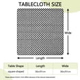 thumbnail image 2 of Black and White Small Checkered Pattern Square Fitted Tablecloth with Elastic Edge,Square Table Cover,Washable Elastic Table Cover for Home Kitchen Party Decor 36"x36", 2 of 6