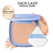 SACE LADY Face Powder Waterproof Setting Makeup, Talc-Free Oil Control Pressed Powder Compact for Women, Blurring Pores Matte Long Lasting Up to 24 Hours, Cruelty-Free 0.35Oz