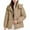 Khaki, variant on Patlollav Womens Winter Parkas Solid Color Hooded Thick Casual Coats Long Sleeve Cotton Jacket
