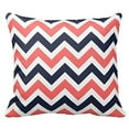 thumbnail image 5 of SUFAM Set of 4 Pillow Cases Coral and Navy Retro Nautical Stripes Decorlution Pink Cute Zigzag Throw Pillowcase Cover Cushion Case Home Decor 18x18 inch, 5 of 5