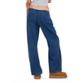thumbnail image 5 of Forever 21 Women’s Wide Leg Lightweight Denim Pants with Adjustable Drawstring Waist, Side Pockets and Relaxed Casual Fit for Everyday Wear, XS-XL, 5 of 6
