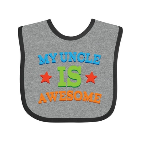 

Inktastic My Uncle is Awesome Gift Baby Boy or Baby Girl Bib