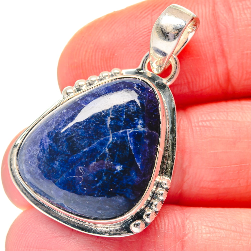 925 Sterling Silver Pendant Jewelry. Blue Sodalite 925 Silver Pendant Natural Blue Sodalite Gemstone 925 Solid Silver Pendant