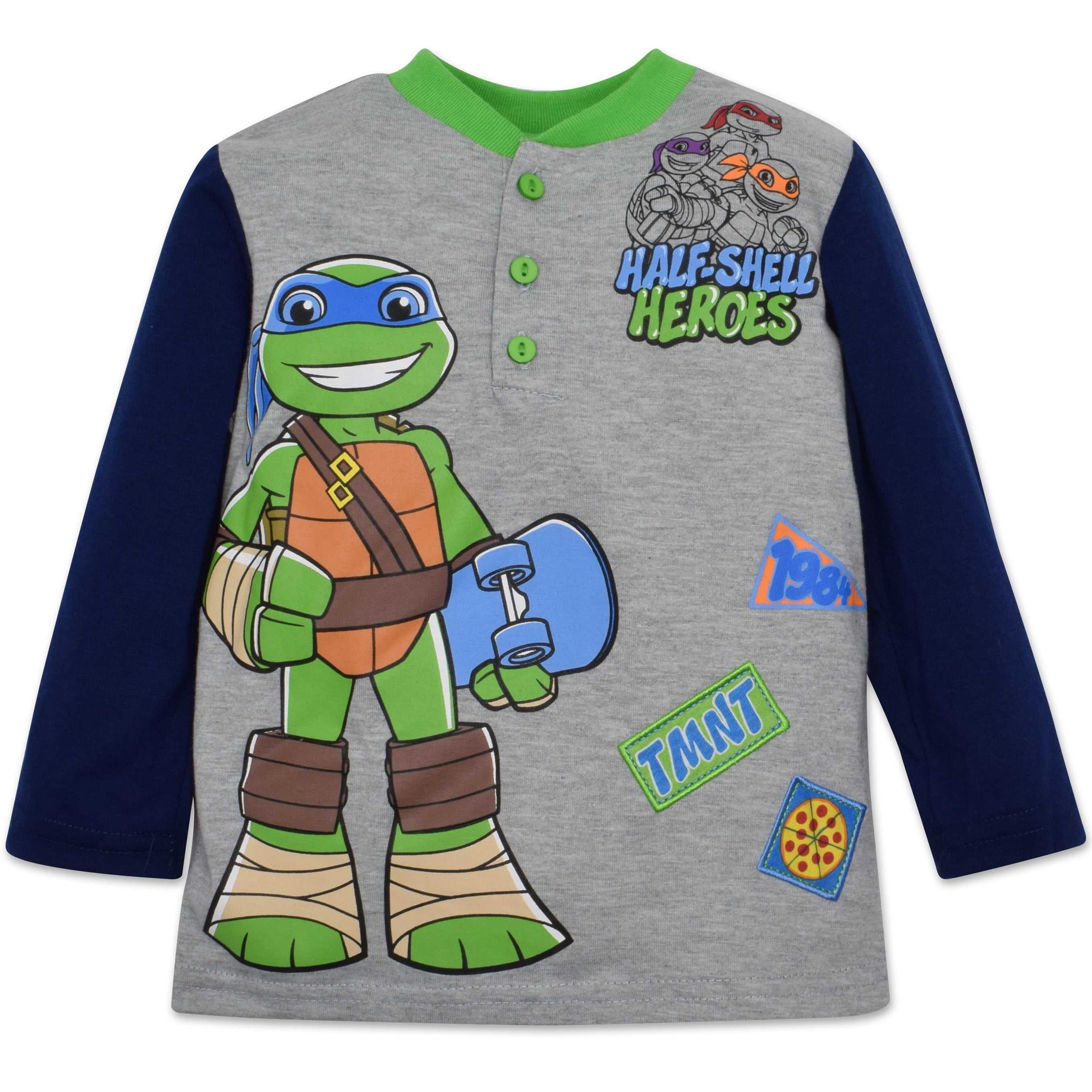 Nickeloden TMNT Teenage Mutant Ninja Turtles 2T Boys Girls Long Sleeved T Shirt 