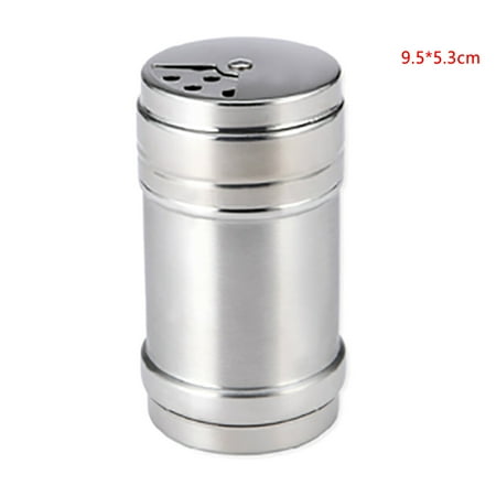 

Rotating Lids Design Spice Dispenser Stainless Steel Spice Shaker Multi Function Cooking BBQ Pepper Salt Jar M
