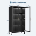 thumbnail image 3 of Glass Display Cabinet with RGB Lights,4 Tier Curio Cabinets with 3 Color Lights,Display Case with Human Body Sensor & USB Ports, Corner Storage Cabinet for Collectibles/Toys/Books, 3 of 7