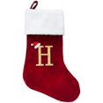 thumbnail image 1 of HOME'S FRIEND Christmas Stockings with Letters, 18 Inch Plush Monogram Christmas Stockings,Name Initial Large Embroidered Stockings,Christmas Tree Dec, 1 of 5